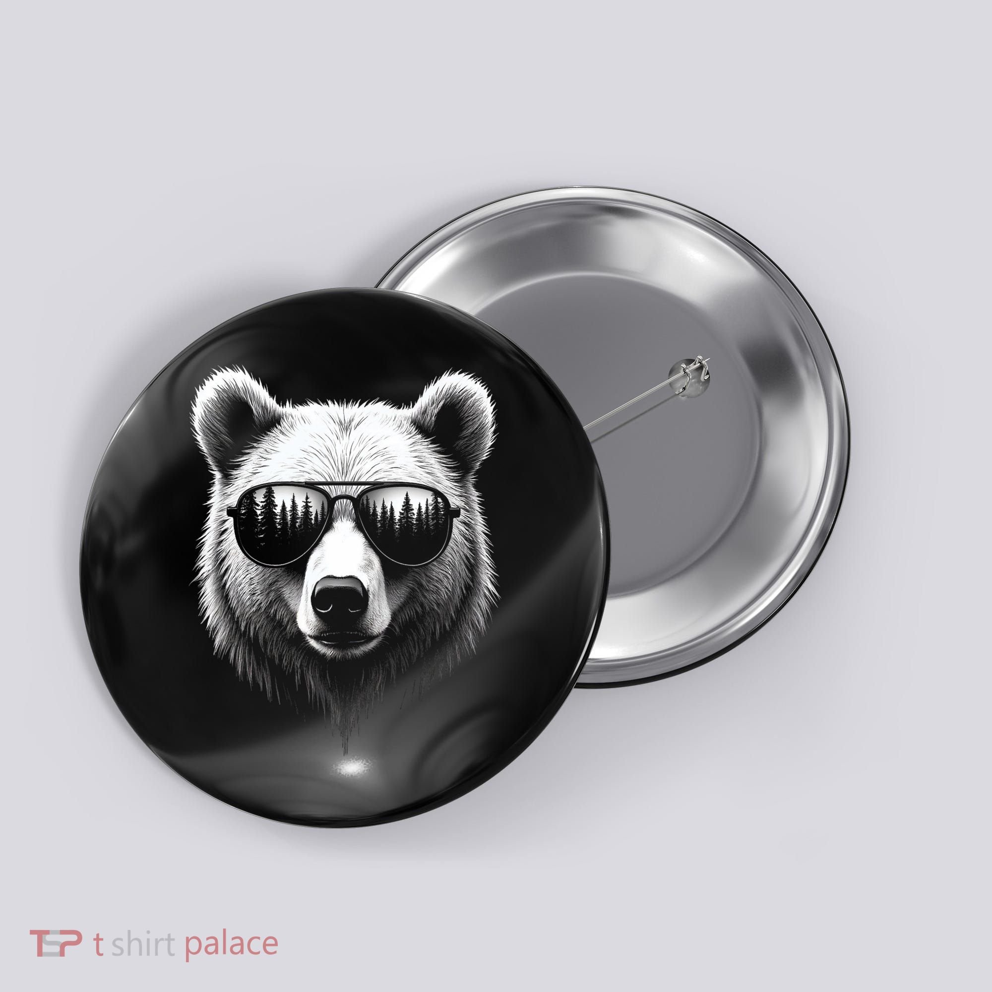 Funny Bear In Sunglasses Bears Button