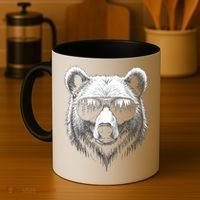Funny Bear In Sunglasses Bears Coffee Mug thumb 4