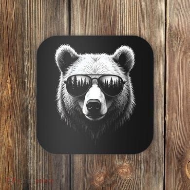 Funny Bear In Sunglasses Bears Coaster