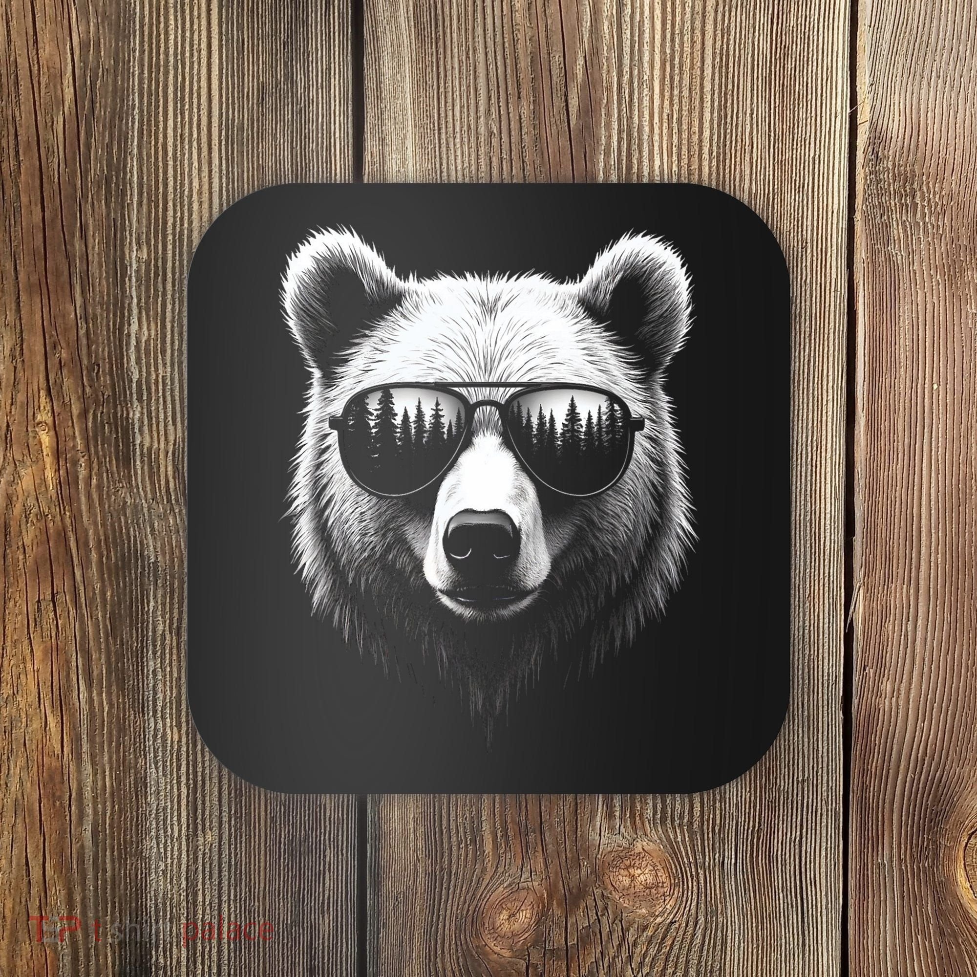 Funny Bear In Sunglasses Bears Coaster