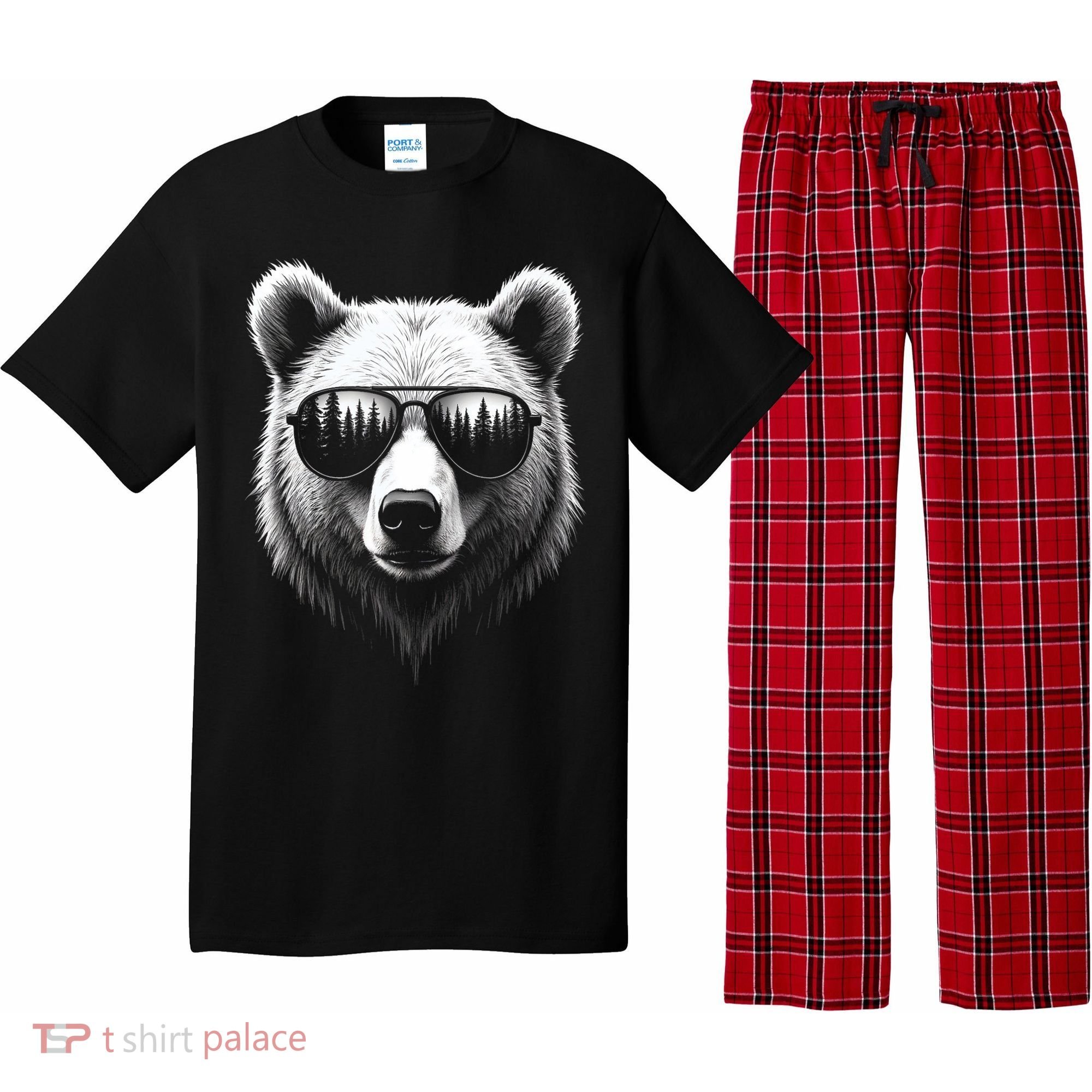 Funny Bear In Sunglasses Bears Pajama Set
