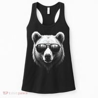 Funny Bear In Sunglasses Bears Women's Tank Top thumb 0