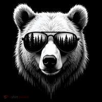 Funny Bear In Sunglasses Bears Toddler Hoodie thumb 2