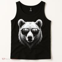 Funny Bear In Sunglasses Bears Tank Top thumb 2