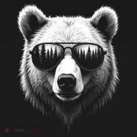 Funny Bear In Sunglasses Bears Visor thumb 3