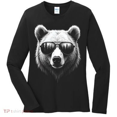 Funny Bear In Sunglasses Bears Women's Long Sleeve Shirt