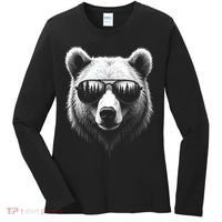 Funny Bear In Sunglasses Bears Women's Long Sleeve Shirt thumb 0