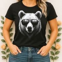 Funny Bear In Sunglasses Bears Women's T-Shirt thumb 2