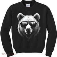 Funny Bear In Sunglasses Bears Kids Sweatshirt thumb 0