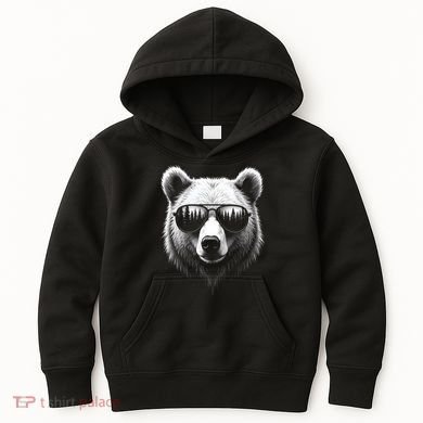 Funny Bear In Sunglasses Bears Kids Hoodie