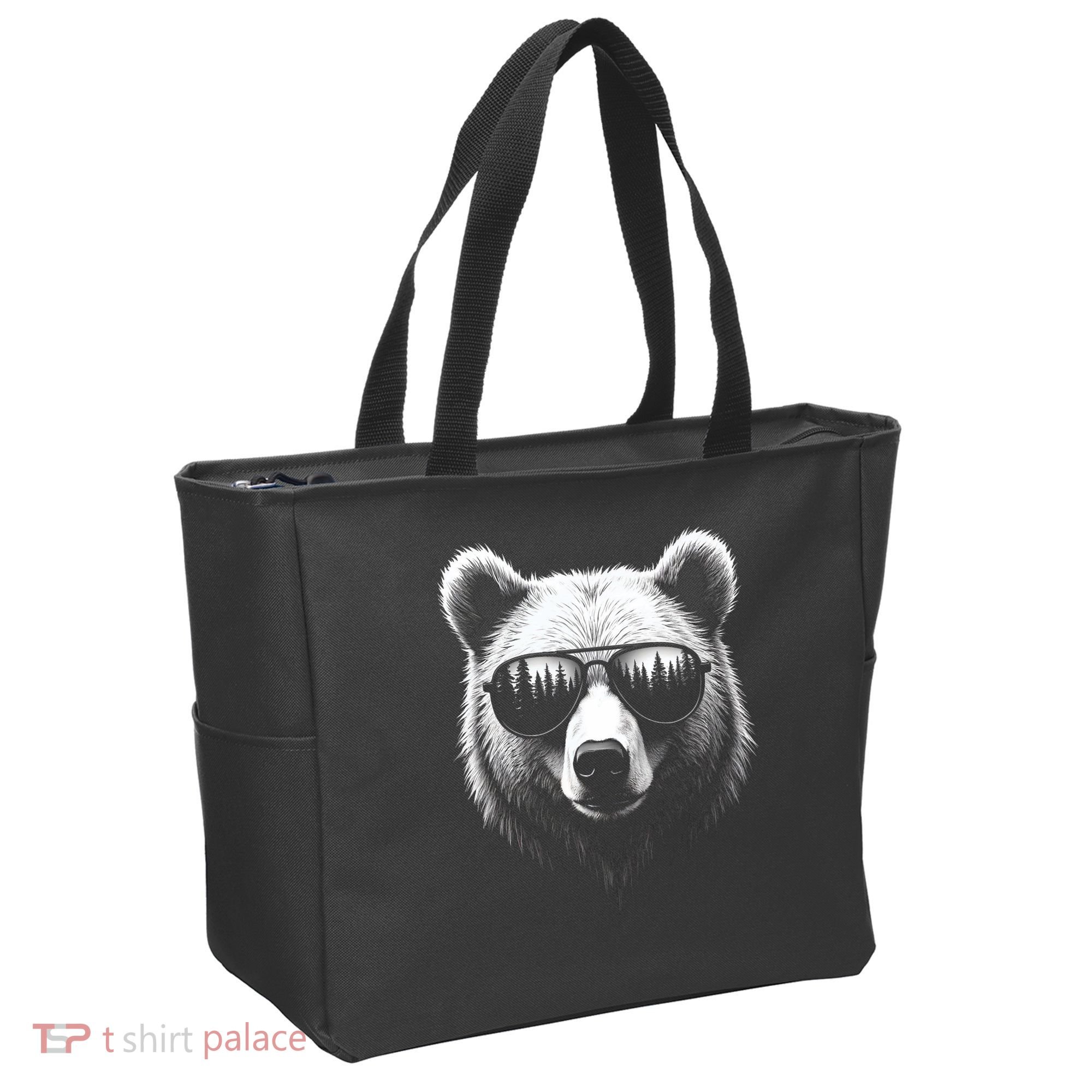 Funny Bear In Sunglasses Bears Tote Bag