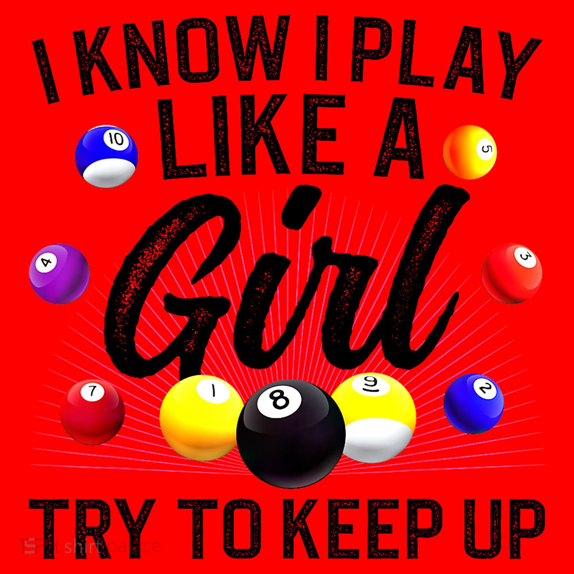 Funny Billiards I Know I Play Like A Girl Pool Billiard Player Gift Santa Hat