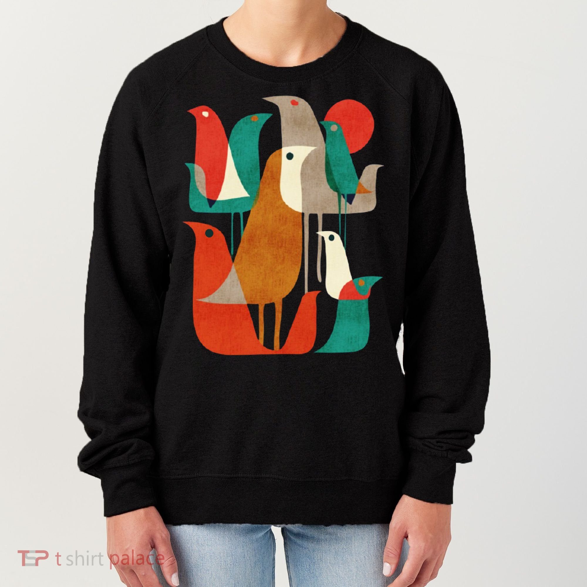 Flock Bird Illustration Women's Sweatshirt