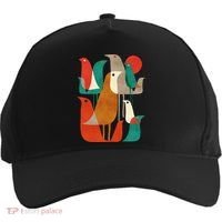 Flock Bird Illustration Five-Panel Snapback Cap thumb 0