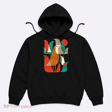 Flock Bird Illustration Hoodie