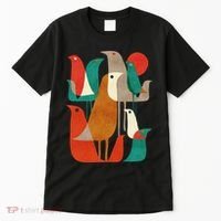 Flock Bird Illustration Tall T-Shirt thumb 0