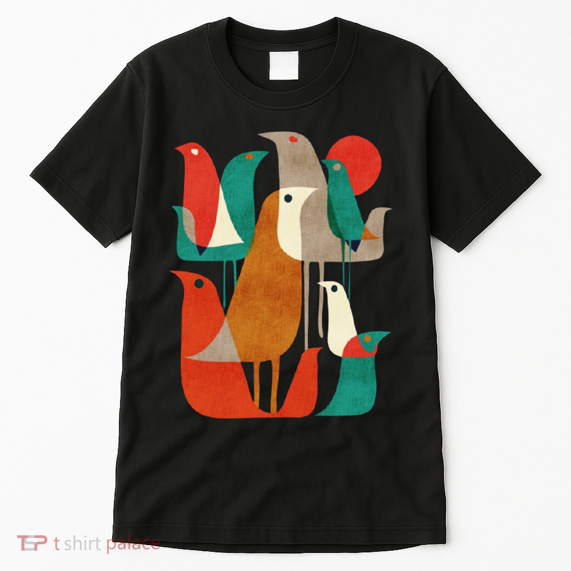 Flock Bird Illustration Tall T-Shirt