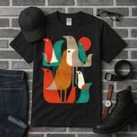Flock Bird Illustration Tall T-Shirt thumb 3