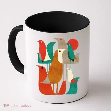 Flock Bird Illustration Coffee Mug