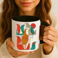 Flock Bird Illustration Coffee Mug thumb 3