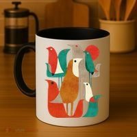 Flock Bird Illustration Coffee Mug thumb 4