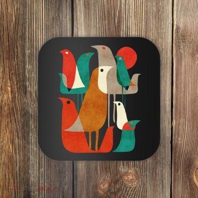 Flock Bird Illustration Coaster