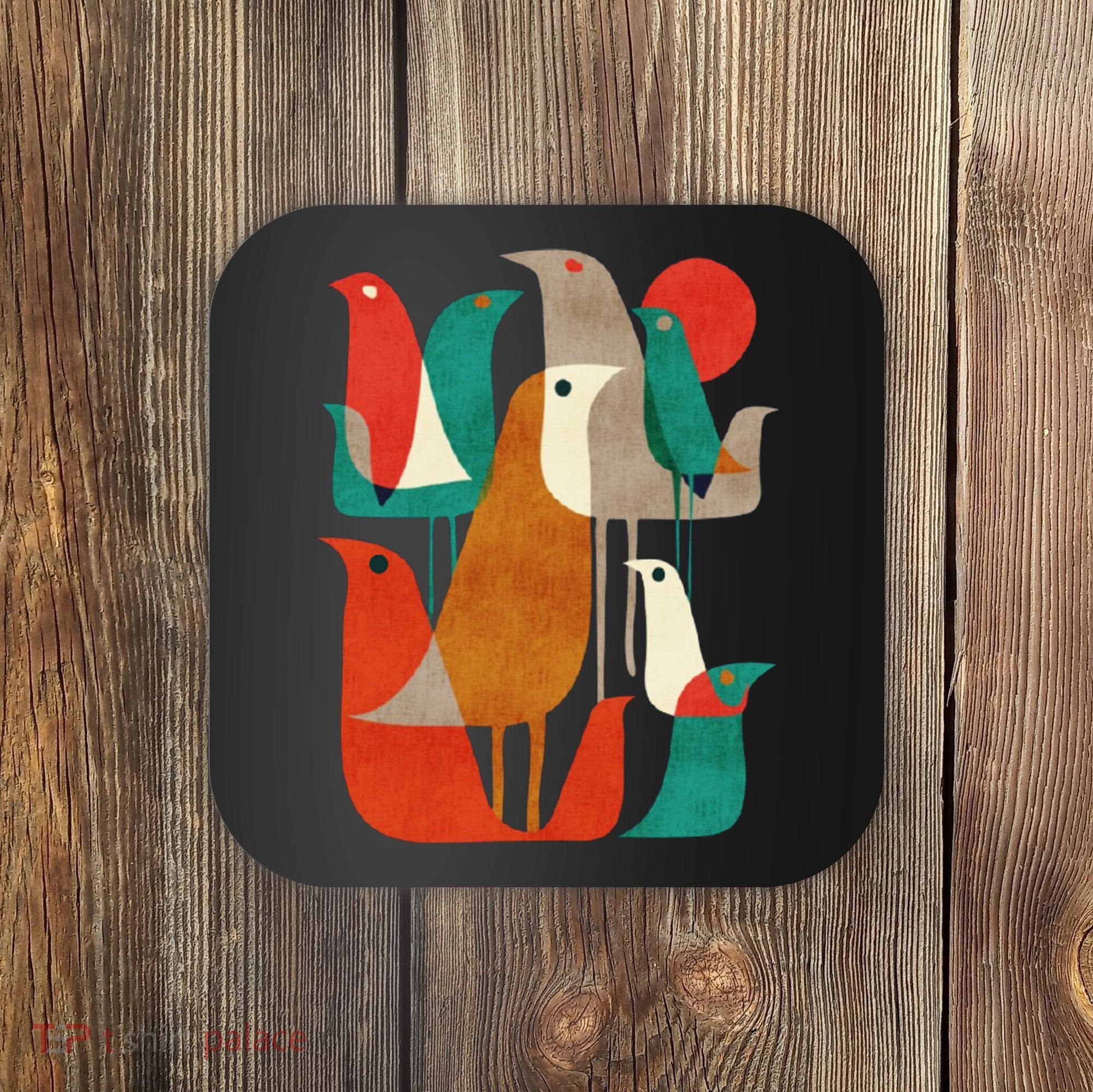 Flock Bird Illustration Coaster