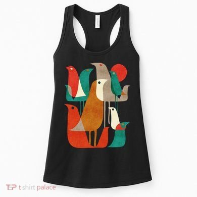 Flock Bird Illustration Women's Tank Top