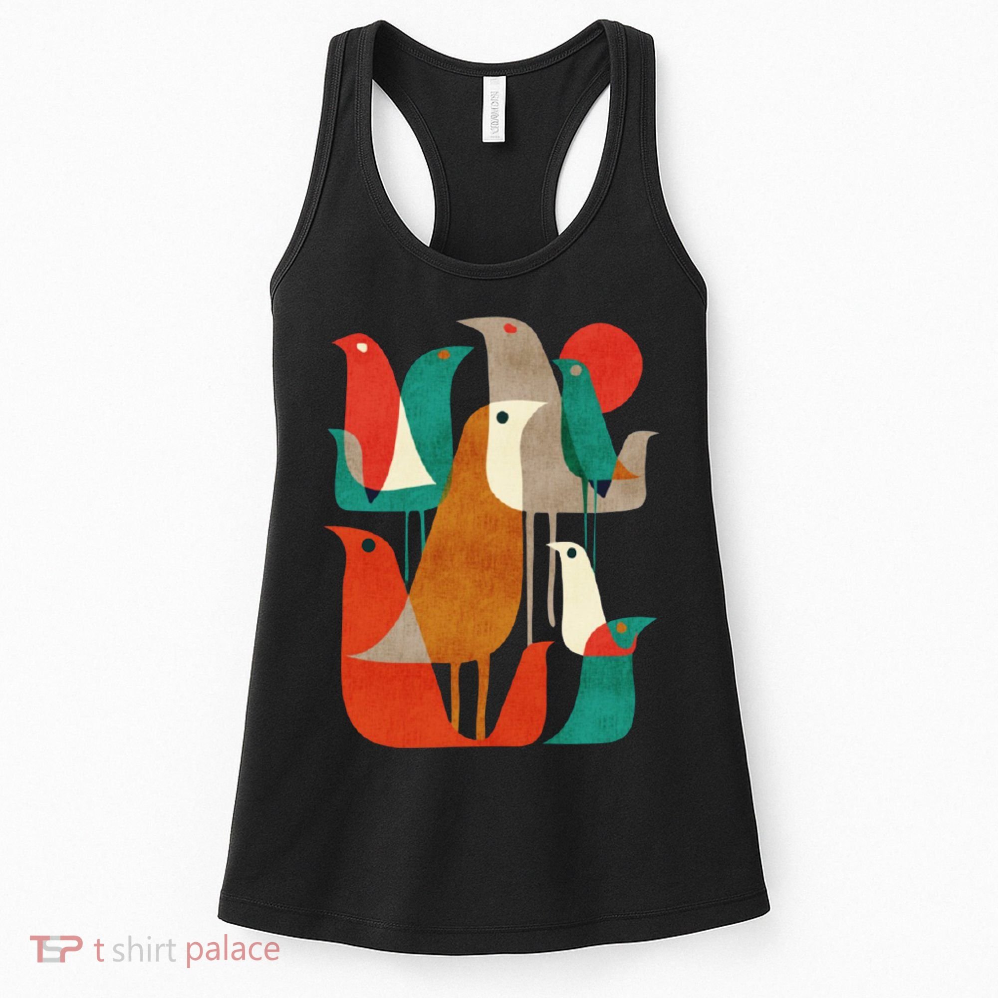 Flock Bird Illustration Women's Tank Top