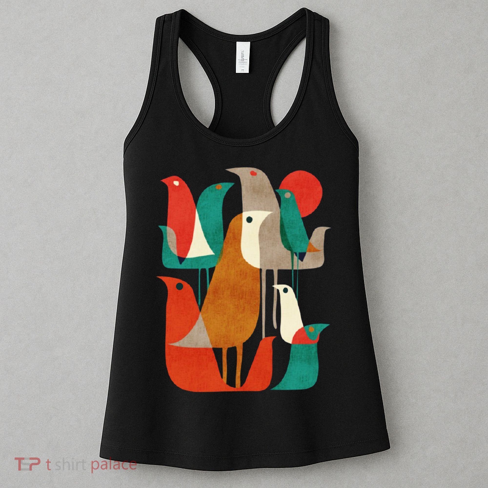 Flock Bird Illustration Women's Tank Top