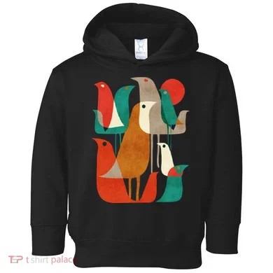 Flock Bird Illustration Toddler Hoodie