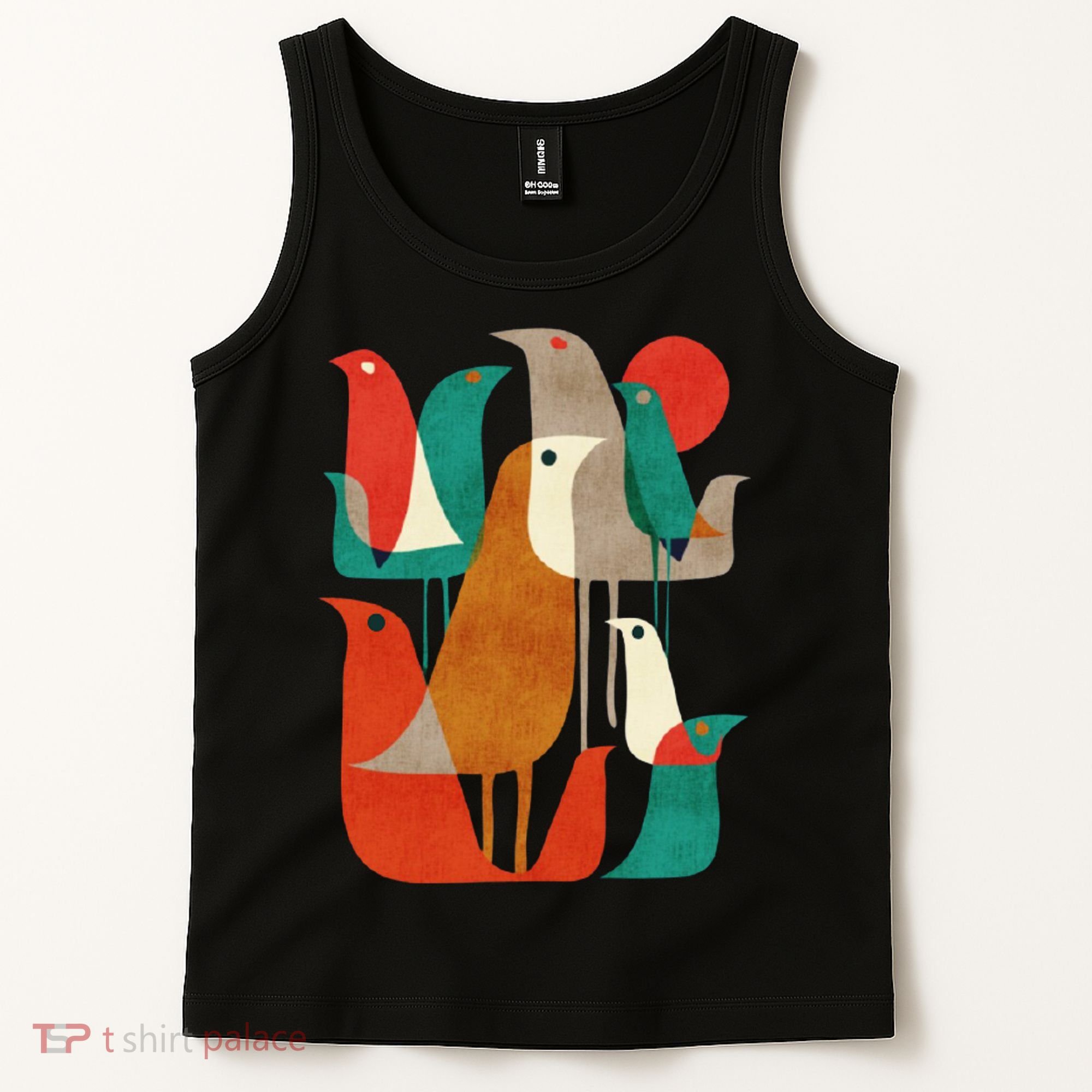 Flock Bird Illustration Tank Top