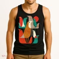 Flock Bird Illustration Tank Top thumb 3