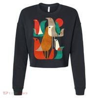 Flock Bird Illustration Cropped Pullover Crew thumb 0