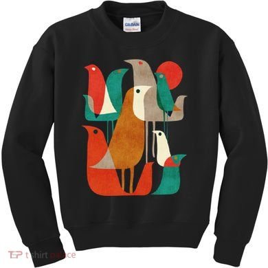 Flock Bird Illustration Kids Sweatshirt