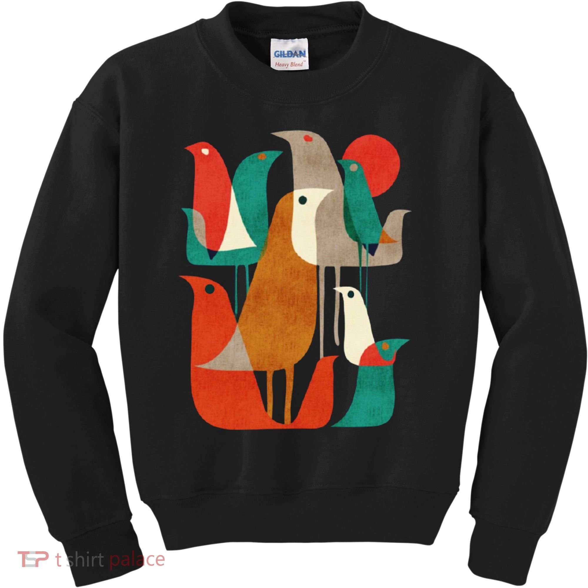 Flock Bird Illustration Kids Sweatshirt