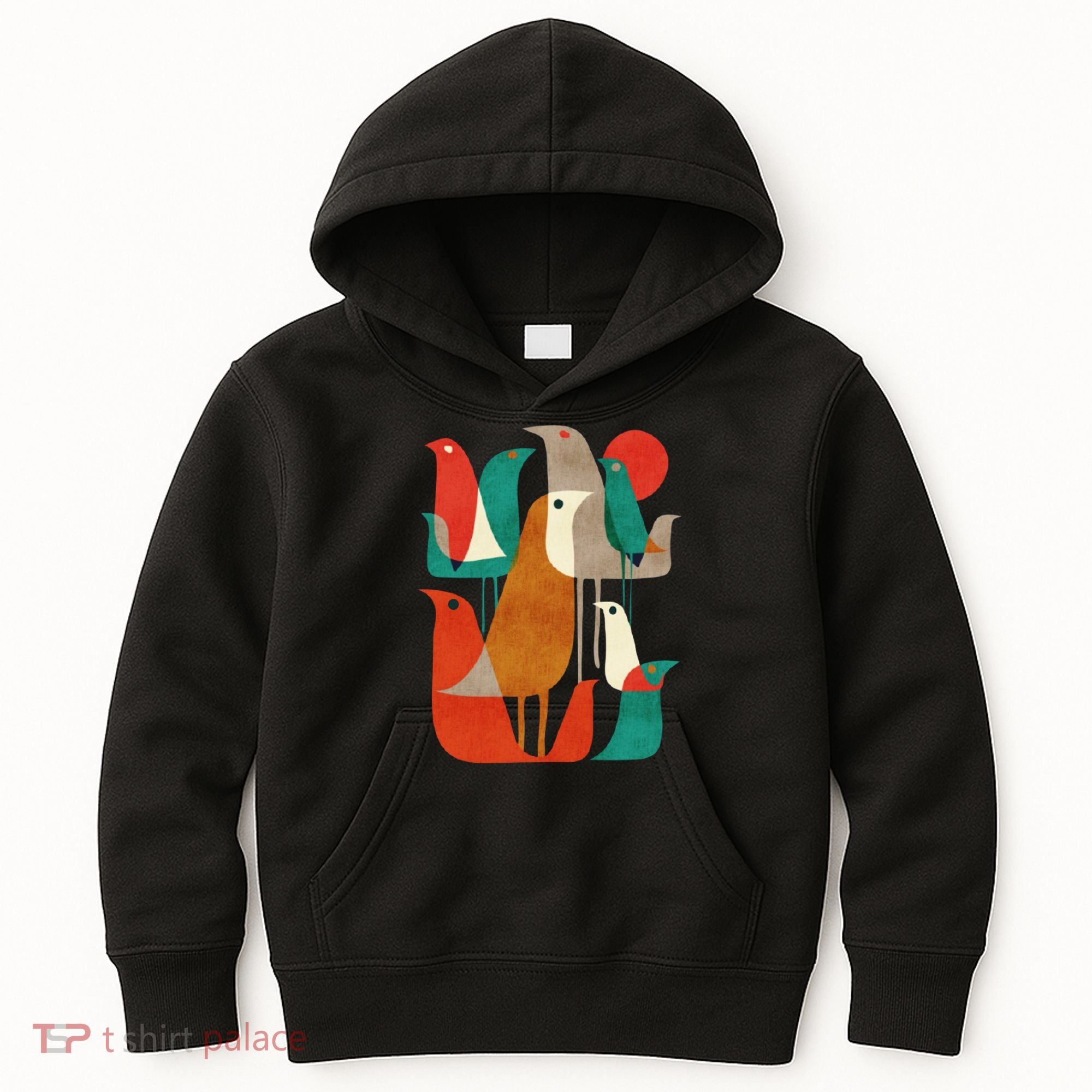 Flock Bird Illustration Kids Hoodie