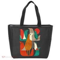 Flock Bird Illustration Tote Bag thumb 0