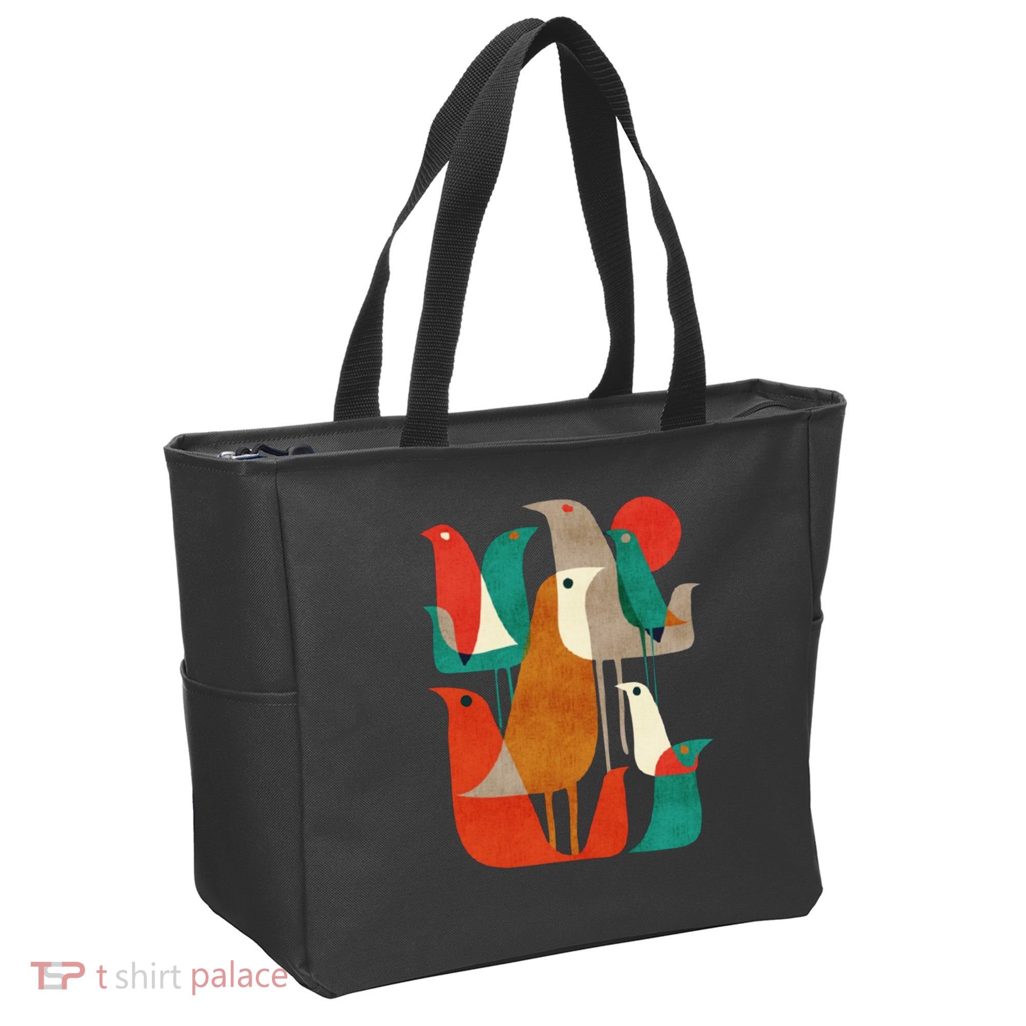Flock Bird Illustration Tote Bag