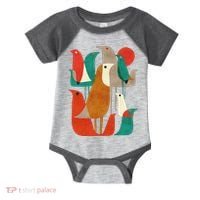 Flock Bird Illustration Infant Baby Jersey Bodysuit thumb 0