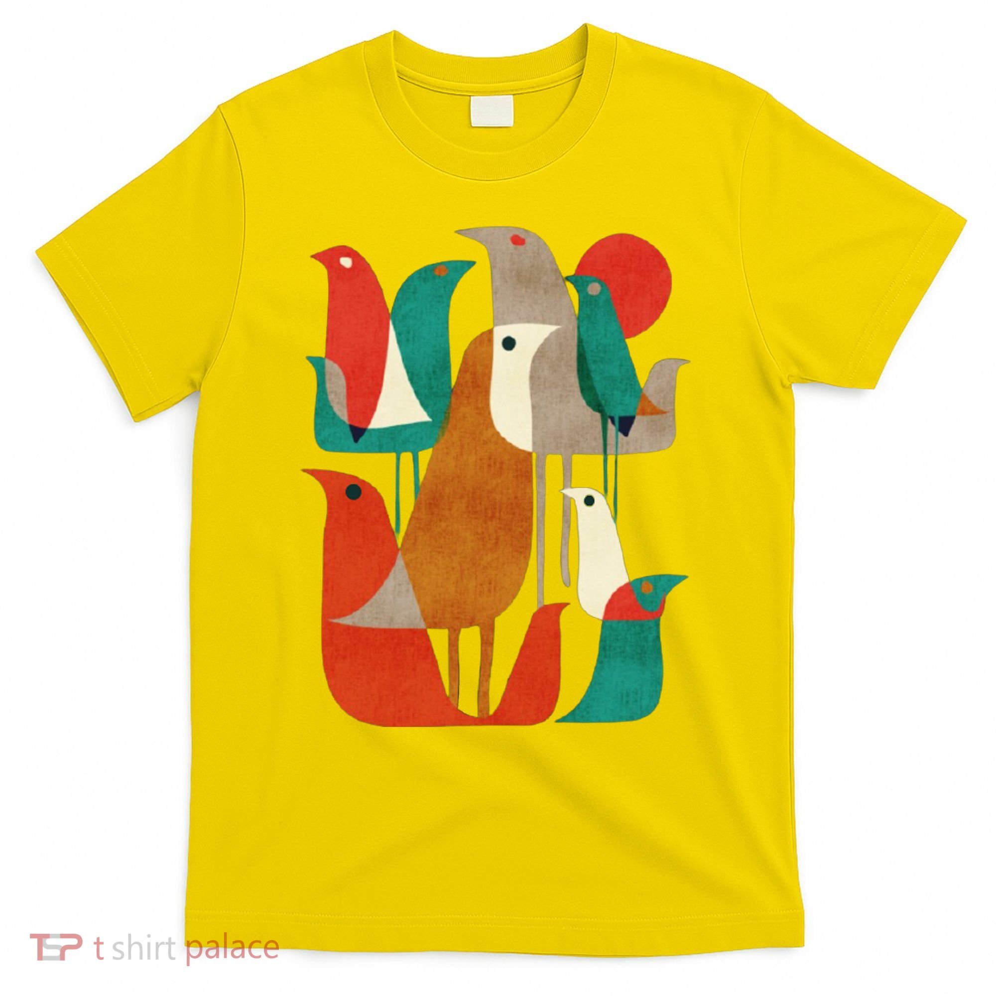 Flock Bird Illustration T-Shirt
