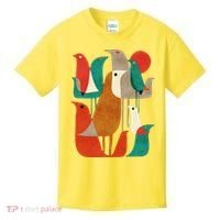 Flock Bird Illustration Kids T-Shirt thumb 0