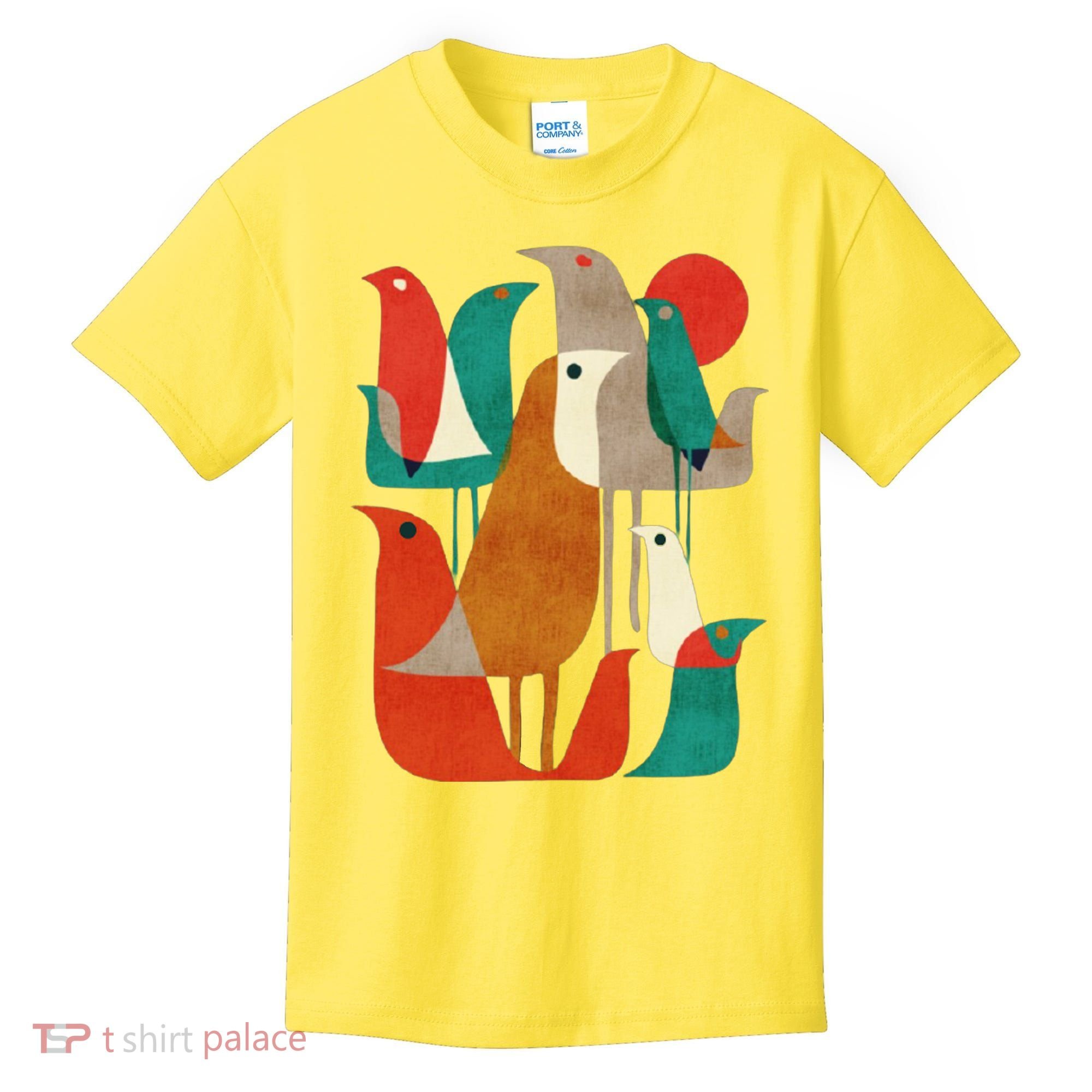 Flock Bird Illustration Kids T-Shirt