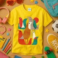 Flock Bird Illustration Kids T-Shirt thumb 3