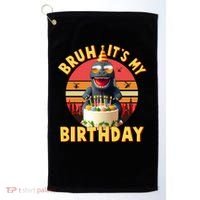 Funny Bruh It's My Birthday Japanese Kaiju Monster Golf Towel thumb 0