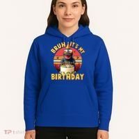 Funny Bruh It's My Birthday Japanese Kaiju Monster Hoodie thumb 5