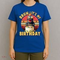 Funny Bruh It's My Birthday Japanese Kaiju Monster T-Shirt thumb 4