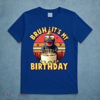 Funny Bruh It's My Birthday Japanese Kaiju Monster T-Shirt thumb 5