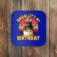 Funny Bruh It's My Birthday Japanese Kaiju Monster Coaster thumb 0