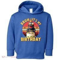 Funny Bruh It's My Birthday Japanese Kaiju Monster Toddler Hoodie thumb 0
